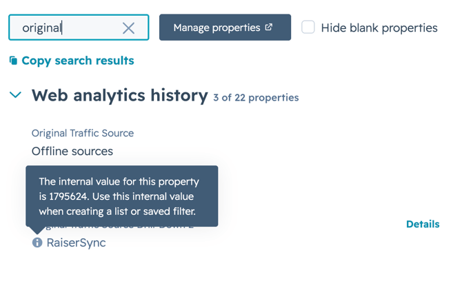 Screenshot info bubble original source hubspot